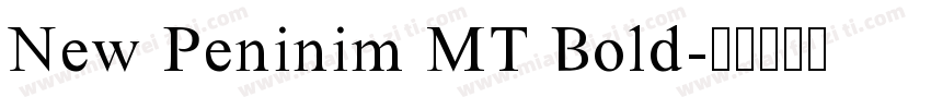 New Peninim MT Bold字体转换